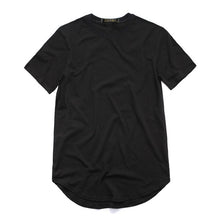Load image into Gallery viewer, ZSIIBO TX135-C men's T Shirt Kanye West Extended Round Sweep T-Shirt Curved Hem Long line Tops Hip Hop Urban Blank Justin Bieber