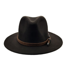 Load image into Gallery viewer, Special Felt Hat Men Fedora Hats with Belt Women
