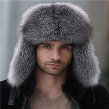 Load image into Gallery viewer, Russian leather bomber leather hat men