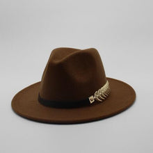 Load image into Gallery viewer, Special Felt Hat Men Fedora Hats with Belt Women