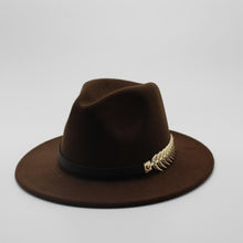 Load image into Gallery viewer, Special Felt Hat Men Fedora Hats with Belt Women