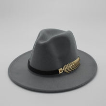 Load image into Gallery viewer, Special Felt Hat Men Fedora Hats with Belt Women