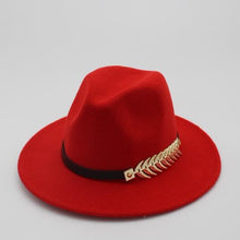 Load image into Gallery viewer, Special Felt Hat Men Fedora Hats with Belt Women