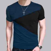 Load image into Gallery viewer, 6 Designs Mens T Shirt Slim Fit Crew Neck T-shirt Men Short Sleeve Shirt Casual tshirt Tee Tops Short Shirt Size M-5XL TX116-R