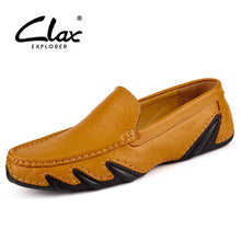 Load image into Gallery viewer, Clax Men Leather Flats Shoes 2018 Spring Summer Men's Boat Shoe Black Blue Casual Loafers Elegant Moccasin Leisure FootWear