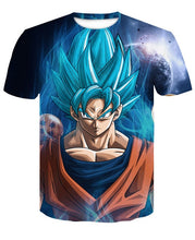 Load image into Gallery viewer, New Dragon Ball Z T Shirts Mens Summer 3D Print Super Saiyan Goku Black Zamasu Vegeta Dragonball Casual Tee Shirt tops Tee