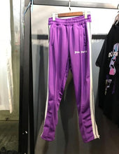 Load image into Gallery viewer, Palm Angels Sweatpants Men Women 1:1 Hip Hop Striped Palm Angels Sweatpants Joggers Purple Orange Black Palm Angels Sweatpants
