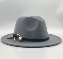 Load image into Gallery viewer, Wool Fedora Hat Hawkins Felt Cap Wide Brim Ladies Trilby Chapeu Feminino Hat Women Men Jazz