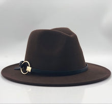 Load image into Gallery viewer, Wool Fedora Hat Hawkins Felt Cap Wide Brim Ladies Trilby Chapeu Feminino Hat Women Men Jazz