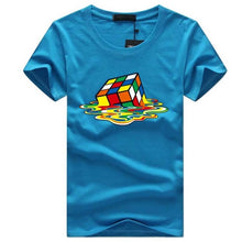 Load image into Gallery viewer, Rubik Cube Print T Shirts Men &amp; Women Fashion Design Summer O-neck Plus size 5XL Short Sleeve the big bang theory Tee streetwear