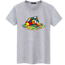 Load image into Gallery viewer, Rubik Cube Print T Shirts Men &amp; Women Fashion Design Summer O-neck Plus size 5XL Short Sleeve the big bang theory Tee streetwear