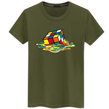 Load image into Gallery viewer, Rubik Cube Print T Shirts Men &amp; Women Fashion Design Summer O-neck Plus size 5XL Short Sleeve the big bang theory Tee streetwear