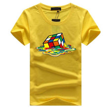 Load image into Gallery viewer, Rubik Cube Print T Shirts Men &amp; Women Fashion Design Summer O-neck Plus size 5XL Short Sleeve the big bang theory Tee streetwear