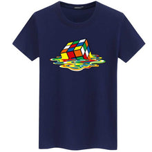 Load image into Gallery viewer, Rubik Cube Print T Shirts Men &amp; Women Fashion Design Summer O-neck Plus size 5XL Short Sleeve the big bang theory Tee streetwear