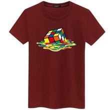 Load image into Gallery viewer, Rubik Cube Print T Shirts Men &amp; Women Fashion Design Summer O-neck Plus size 5XL Short Sleeve the big bang theory Tee streetwear