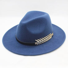 Load image into Gallery viewer, Wool Wide Brim Felt Fedora Trilby Hat For Women Mens