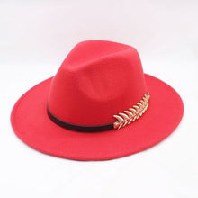 Load image into Gallery viewer, Wool Wide Brim Felt Fedora Trilby Hat For Women Mens