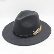 Load image into Gallery viewer, Wool Wide Brim Felt Fedora Trilby Hat For Women Mens