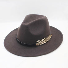 Load image into Gallery viewer, Wool Wide Brim Felt Fedora Trilby Hat For Women Mens