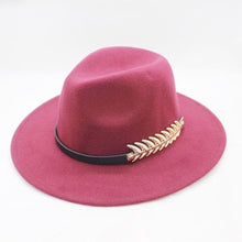 Load image into Gallery viewer, Wool Wide Brim Felt Fedora Trilby Hat For Women Mens