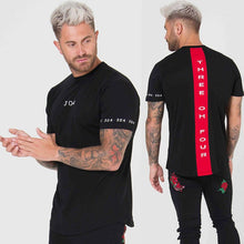 Load image into Gallery viewer, Men Cotton Short sleeve t shirt Fitness Slim Patchwork Black T-shirt Male Brand Gyms Tees Tops Summer Fashion Casual clothing