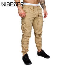 Load image into Gallery viewer, NIBESSER Plus Size 4XL 3XL Men Pants Hip Hop Harem Joggers Fashion Solid Elastic Waist Trousers Casual Pockets Mens Sweatpants