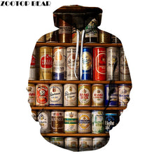 Load image into Gallery viewer, Full Beer Men Hoodies Various Sweatshirts 3D print Unisex Sleeves Brand Sudaderas Fashion Streetwear