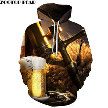 Load image into Gallery viewer, Full Beer Men Hoodies Various Sweatshirts 3D print Unisex Sleeves Brand Sudaderas Fashion Streetwear