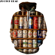 Load image into Gallery viewer, Full Beer Men Hoodies Various Sweatshirts 3D print Unisex Sleeves Brand Sudaderas Fashion Streetwear