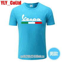 Load image into Gallery viewer, 2019 Brand Men T Shirt Men's Women's Vespa Print T-Shirt Motorcycle Casual Men TShirt