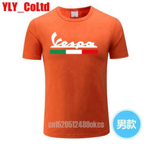 Load image into Gallery viewer, 2019 Brand Men T Shirt Men's Women's Vespa Print T-Shirt Motorcycle Casual Men TShirt