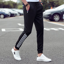 Load image into Gallery viewer, Men's Casual Pants 2019 Spring Trousers Men Pants Slim Fit Sweatpants Cotton Jogger Striped Bodybuilding Gyms Pants Sportswear