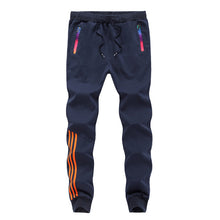 Load image into Gallery viewer, Men's Casual Pants 2019 Spring Trousers Men Pants Slim Fit Sweatpants Cotton Jogger Striped Bodybuilding Gyms Pants Sportswear