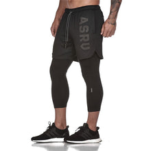 Load image into Gallery viewer, 2019 New Sporting Pants Men Elastic Breathable Fake Two Piece Running Training Pants Gyms Ankle-Length Pants Plus Size XXXL