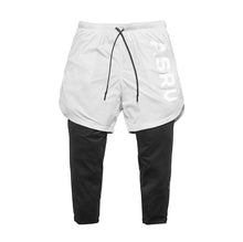 Load image into Gallery viewer, 2019 New Sporting Pants Men Elastic Breathable Fake Two Piece Running Training Pants Gyms Ankle-Length Pants Plus Size XXXL
