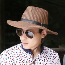 Load image into Gallery viewer, Summer Man Foldable Straw Hat Outdoors Cowboy
