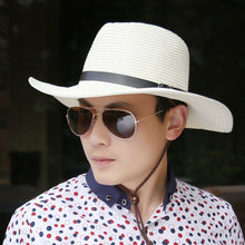 Load image into Gallery viewer, Summer Man Foldable Straw Hat Outdoors Cowboy