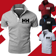 Load image into Gallery viewer, Men Summer Fashion Helly Hansen Cotton  Lapel Collar Slim Fit  T Shirts Casual  tshirt  Turn-down Collar  funny t shirts