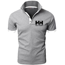 Load image into Gallery viewer, Men Summer Fashion Helly Hansen Cotton  Lapel Collar Slim Fit  T Shirts Casual  tshirt  Turn-down Collar  funny t shirts
