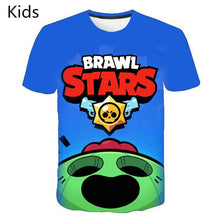 Load image into Gallery viewer, 2019 summer New Kids shooting game T shirt Men/Women 3D Printed Brawl Stars T-shirt Cartoon Fashion Short sleeve Boys/girl Tops
