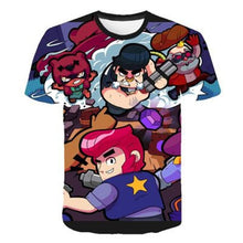 Load image into Gallery viewer, 2019 summer New Kids shooting game T shirt Men/Women 3D Printed Brawl Stars T-shirt Cartoon Fashion Short sleeve Boys/girl Tops
