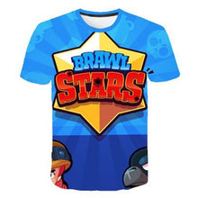 Load image into Gallery viewer, 2019 summer New Kids shooting game T shirt Men/Women 3D Printed Brawl Stars T-shirt Cartoon Fashion Short sleeve Boys/girl Tops