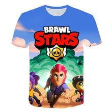 Load image into Gallery viewer, 2019 summer New Kids shooting game T shirt Men/Women 3D Printed Brawl Stars T-shirt Cartoon Fashion Short sleeve Boys/girl Tops