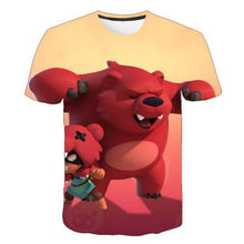 Load image into Gallery viewer, 2019 summer New Kids shooting game T shirt Men/Women 3D Printed Brawl Stars T-shirt Cartoon Fashion Short sleeve Boys/girl Tops