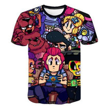 Load image into Gallery viewer, 2019 summer New Kids shooting game T shirt Men/Women 3D Printed Brawl Stars T-shirt Cartoon Fashion Short sleeve Boys/girl Tops