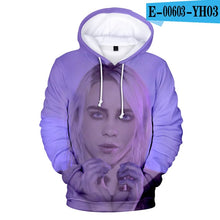 Load image into Gallery viewer, Hot Sale Billie Eilish 3D Printing Hooded Sweatshirt Male/Female Hip Hop