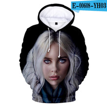 Load image into Gallery viewer, Hot Sale Billie Eilish 3D Printing Hooded Sweatshirt Male/Female Hip Hop