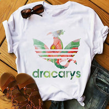 Load image into Gallery viewer, Daenerys Dragon camiseta Dracarys funny t-shirt men summer new white casual GOT unisex tshirt cool Harajuku street wear t shirt