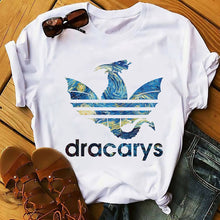 Load image into Gallery viewer, Daenerys Dragon camiseta Dracarys funny t-shirt men summer new white casual GOT unisex tshirt cool Harajuku street wear t shirt
