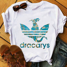 Load image into Gallery viewer, Daenerys Dragon camiseta Dracarys funny t-shirt men summer new white casual GOT unisex tshirt cool Harajuku street wear t shirt